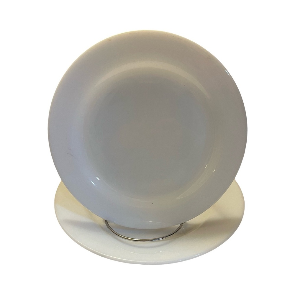 Vintage Corning Crown White Milk Glass Plates - Set of (2)